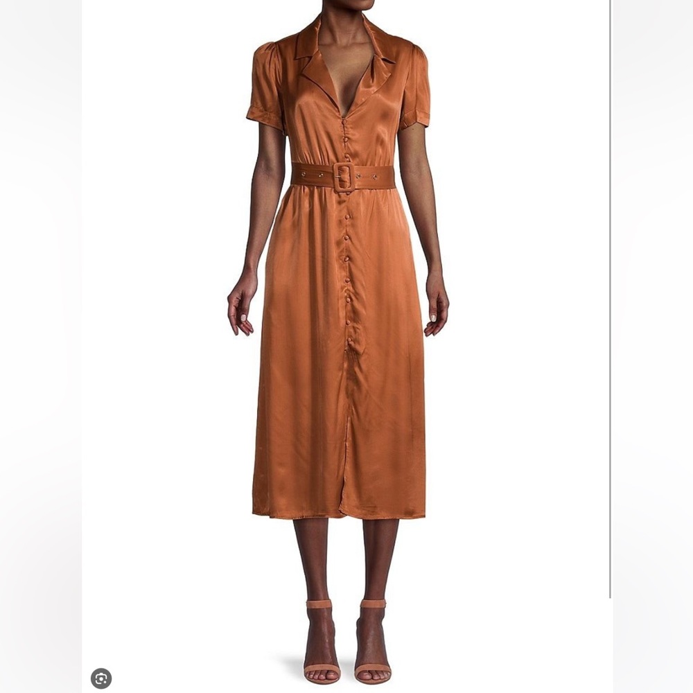 WeWoreWhat Satin Midi Dress, Size XS 50s Style